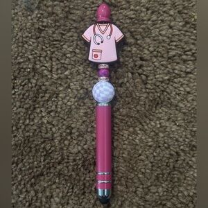 Pink Nurse stylus/pen handmade